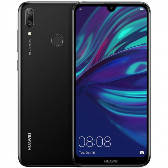 Смартфон HUAWEI Y7 2019 3GB+32GB Midnight Black Dual Card Open Market Ver. Central Asia EU Charger