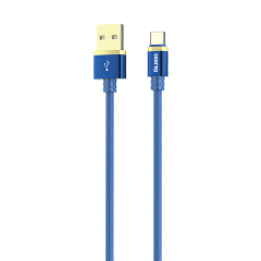 Кабель OLMIO DELUXE USB 2.0 - Type-C 1м 2.1A Синий