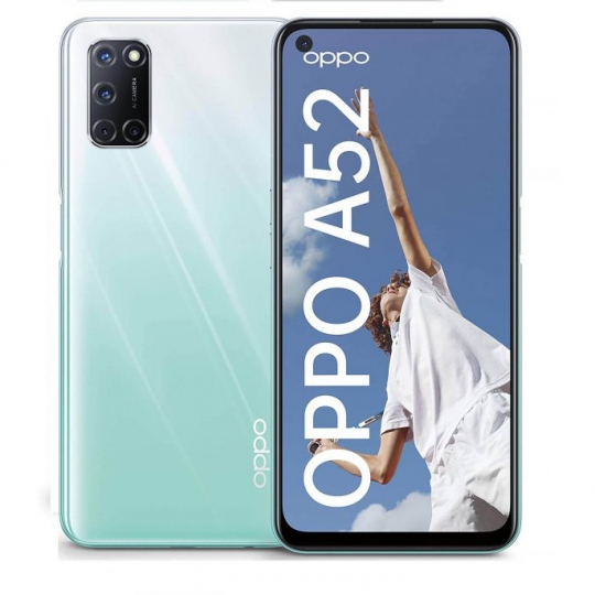 Смартфон OPPO A52 4/64GB White,  Android 10 Экран 6.5", Разрешение 2400x1080 4 Камеры: 12 МП, Процессор Qualcomm Snapdragon 665 NFC Вес 188 г