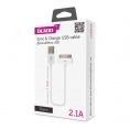 Кабель OLMIO USB 2.0 - Lightning Для Apple iPhone/iPod/iPad 1м Белый 0