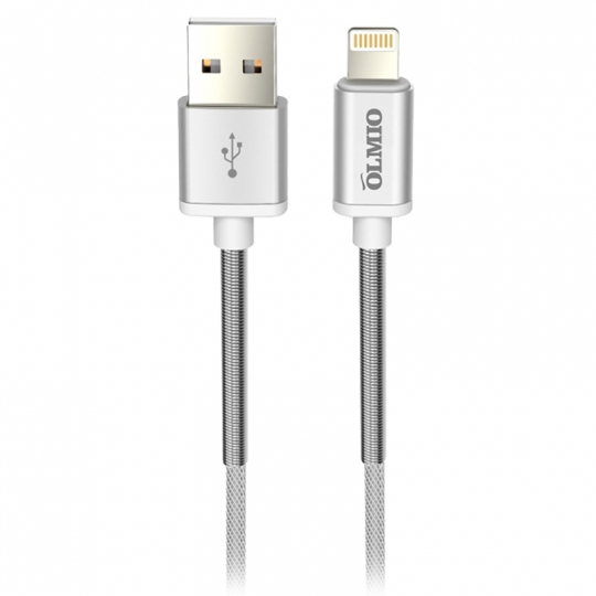 Кабель OLMIO HD USB 2.0 - lightning 1.2м 2.1A Белый